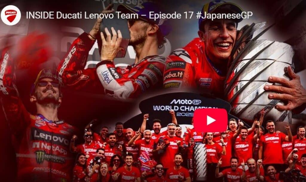 MotoGP | Inside Ducati episodio 17: Gp Giappone, Marquez Campione del Mondo [VIDEO]