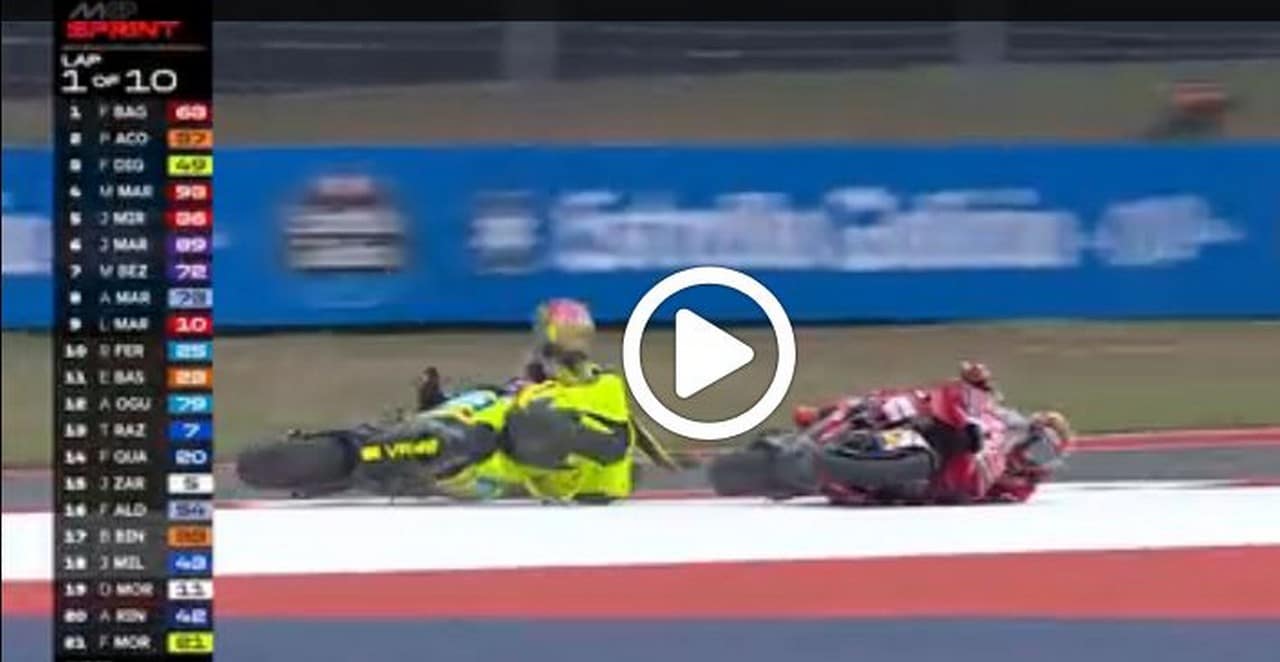 MotoGP | GP Austin: caduta Marquez – Di Giannantonio [VIDEO]