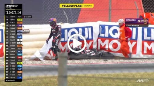 MotoGP | GP Barcellona: la caduta di Martin nelle FP1 [VIDEO]
