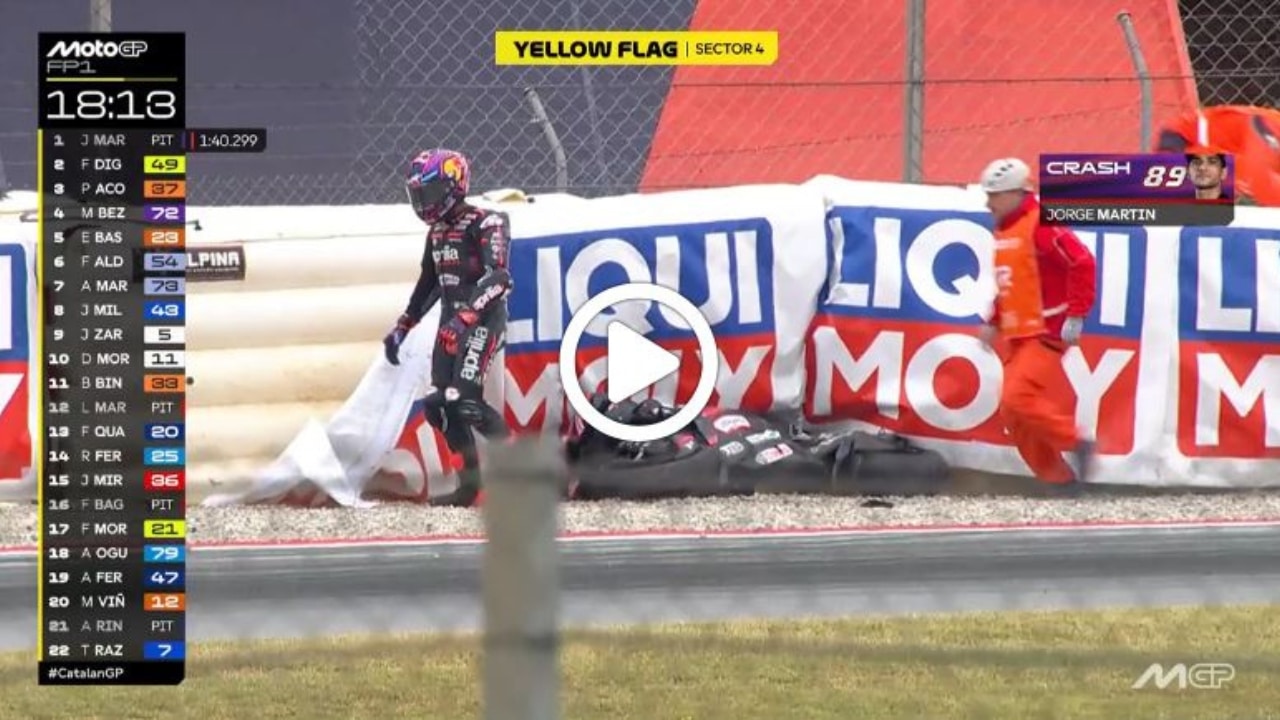 MotoGP | GP Barcellona: la caduta di Martin nelle FP1 [VIDEO]